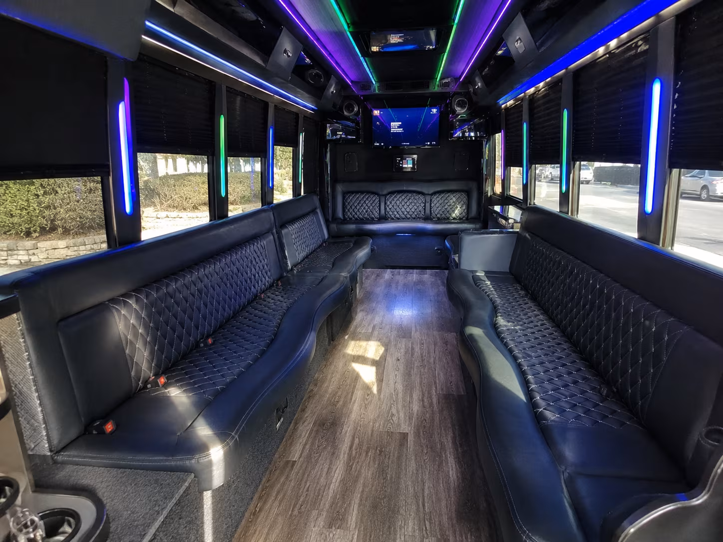 coral springs 15 passenger party bus interior