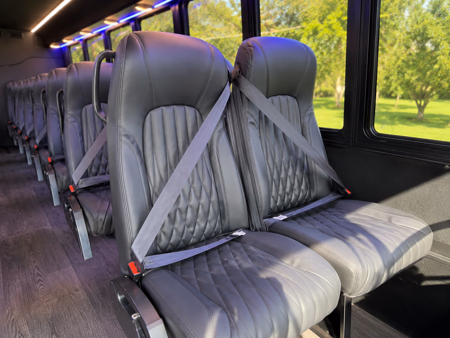 coral springs 20 passenger minibus inside