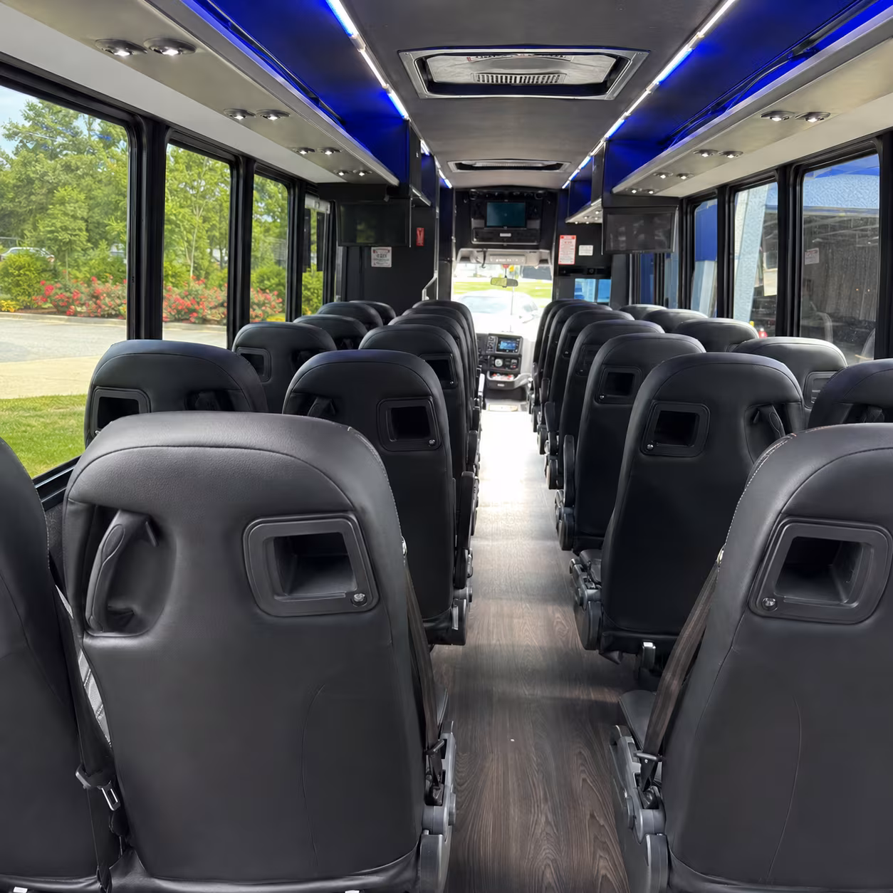 coral springs 25 passenger minibus interior