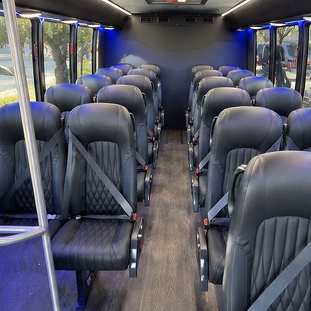 coral springs 28 passenger minibus inside