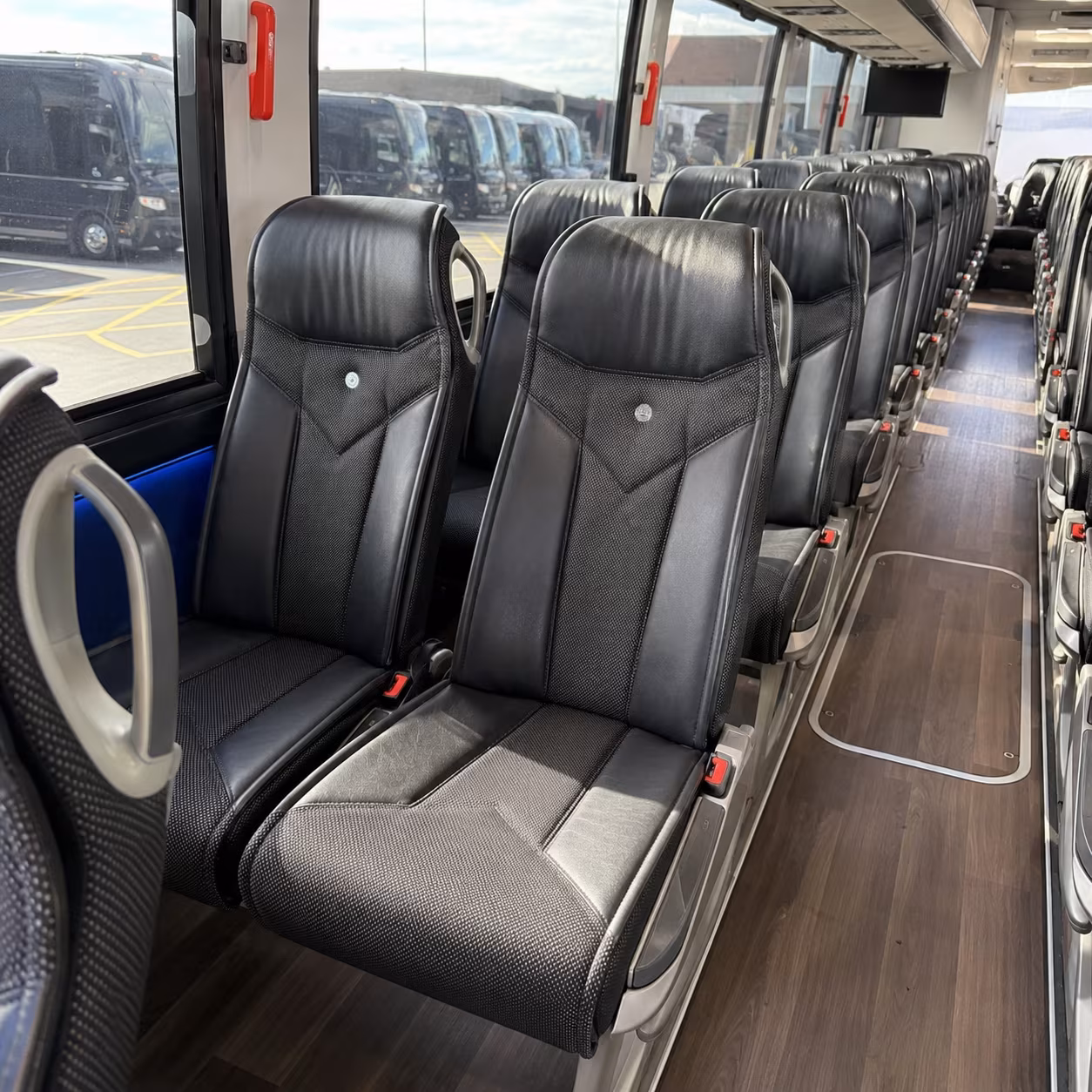 coral springs 40 passenger charter bus interior
