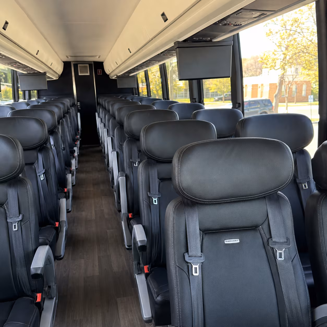 coral springs 45 passenger charter bus inside