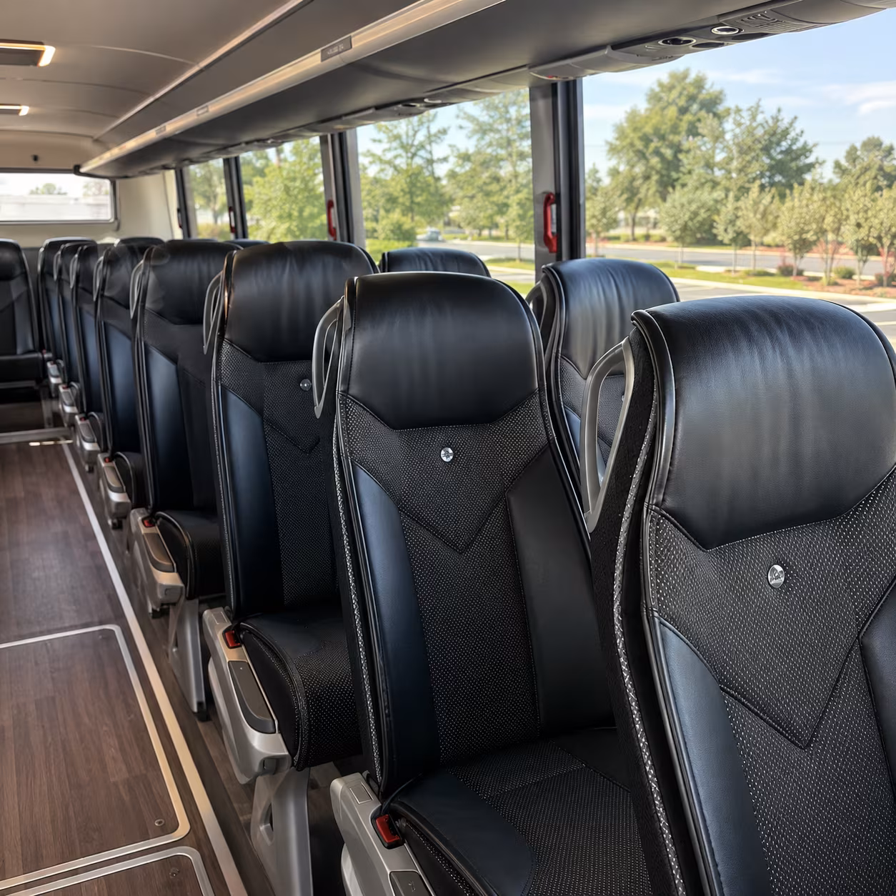 coral springs 45 passenger charter bus interior