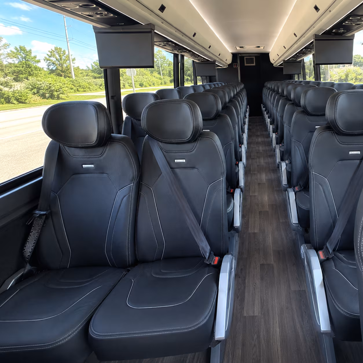 coral springs 47 passenger charter bus inside