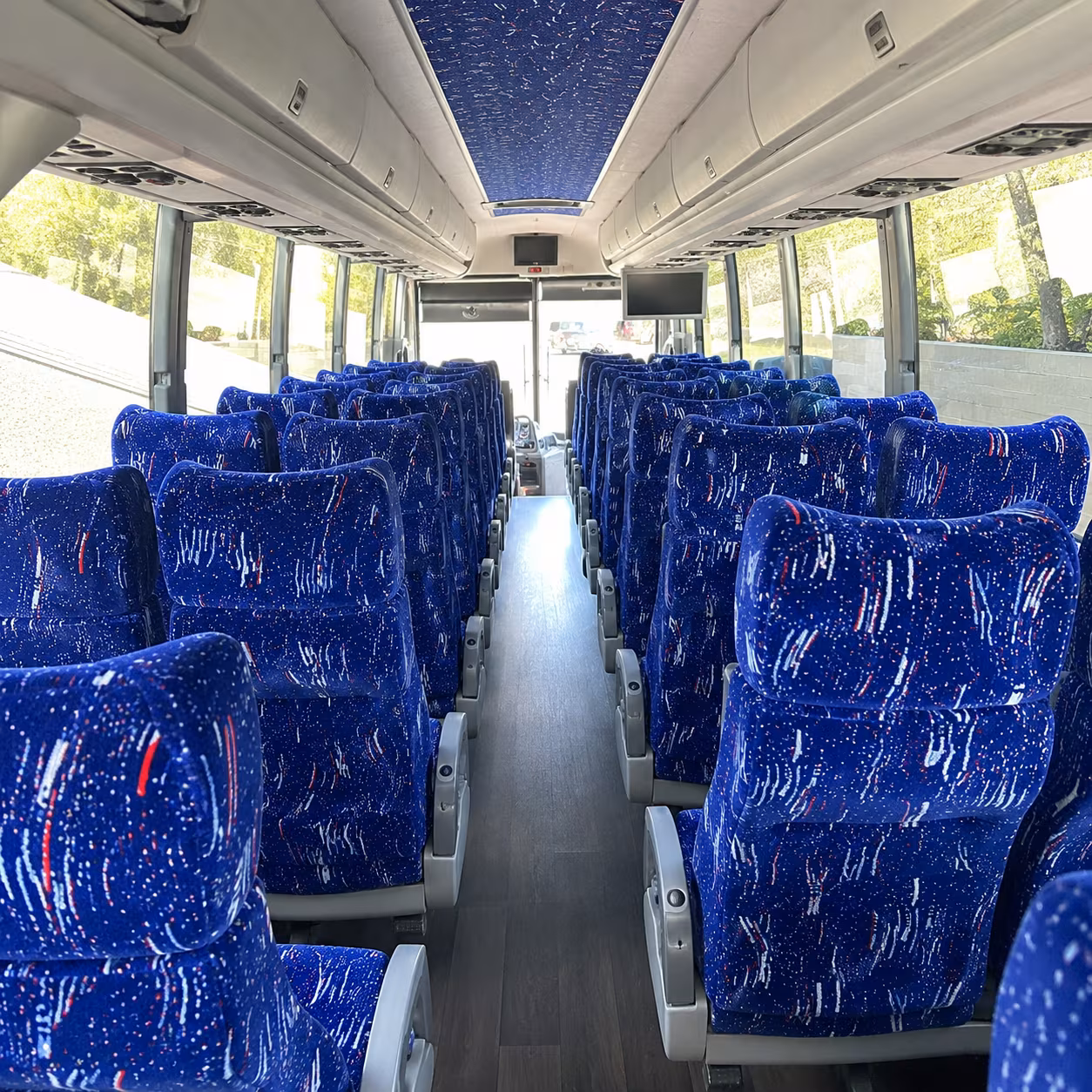 coral springs 50 passenger charter bus interior