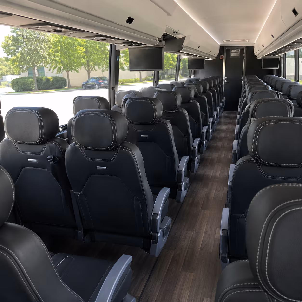 coral springs 56 passenger charter bus interior